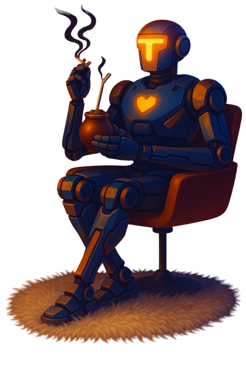 Robot tomando mate